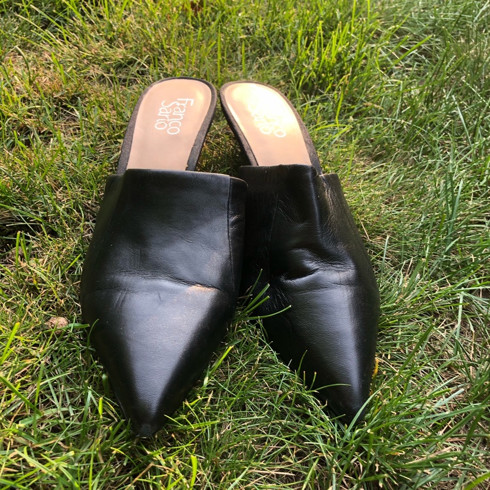 Leather mules